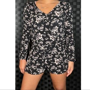 Mimi Chica long Sleeve Floral Romper